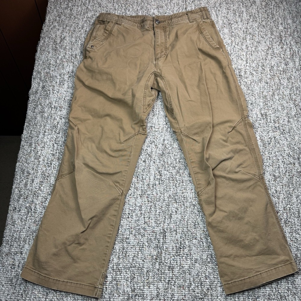 Cabelas Pants Men 34x30 Fits 34x28 Canvas Workwear Hiking Outdoors Brown